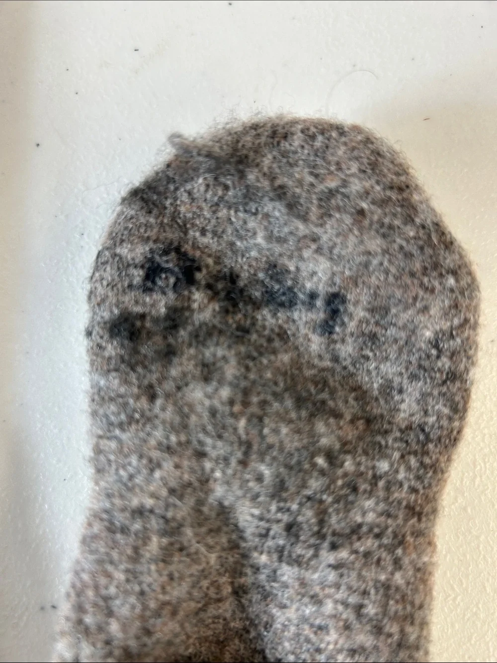 Soft Wool-Blend‎ Crew Socks in Gray and Brown